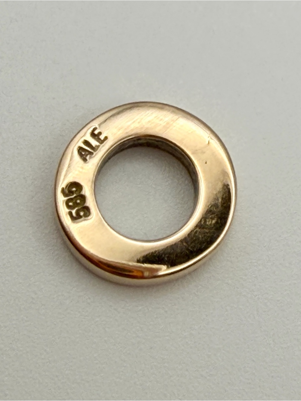 Pandora 14k Gold Flat Spacer Charm 750130 (RETIRED) Authentic! *2 available*